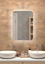 Continent Зеркало с подсветкой Burzhe 50х70 см, белое