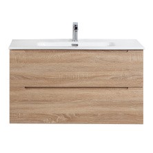 BelBagno Тумба с раковиной ETNA 100 см, подвесная Rovere Bianco, белая раковина