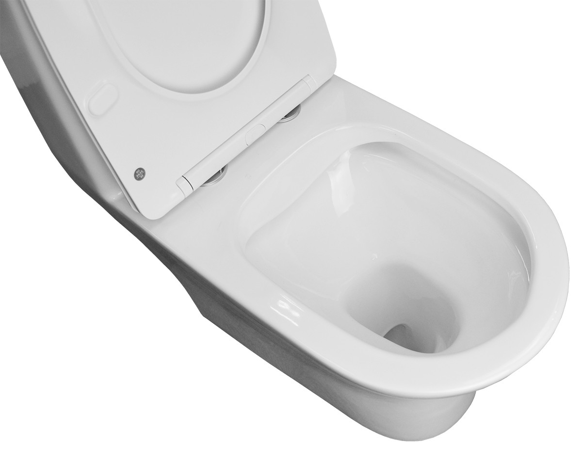 Приобрести azario унитаз - моноблок terni 670x350x760 горизонтальный слив, быстросъемное сиденье микролифт az-8618