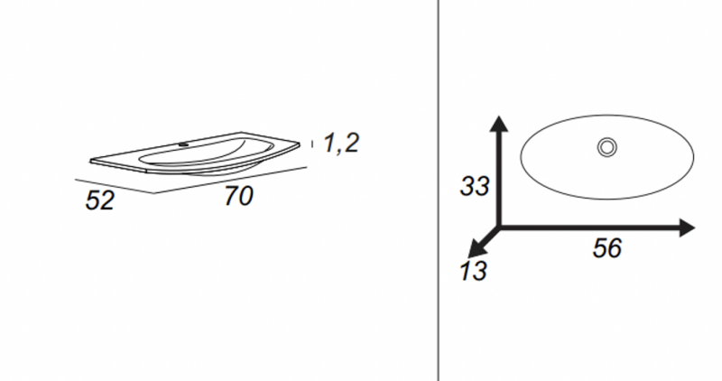 Приобрести cezares тумба подвесная с раковиной rialto 69х70см, белая