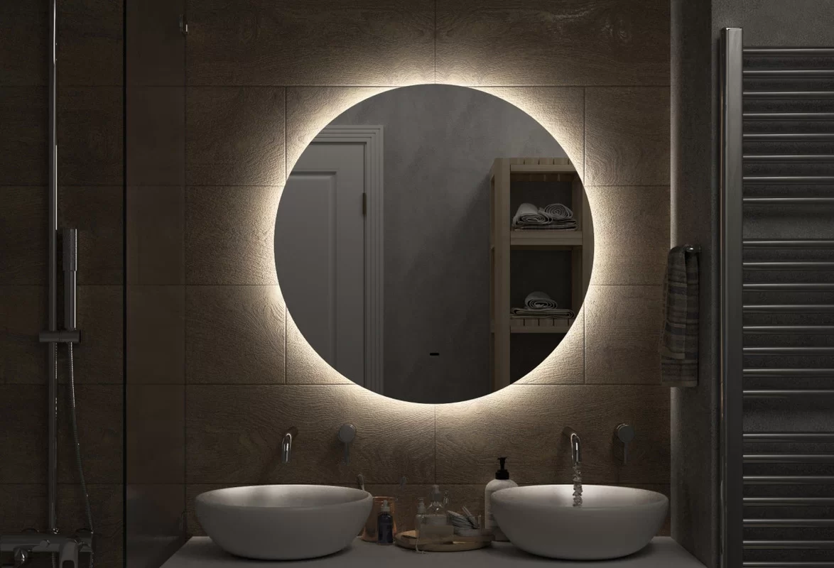 Приобрести continent зеркало с подсветкой ajour 90х90 см, белое