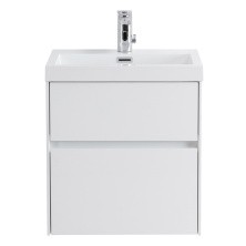 BelBagno Тумба с раковиной PIETRA MINI 50 см, подвесная 50AS Bianco Lucido, белая раковина