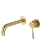 Смеситель для раковины встраиваемый WONZON & WOGHAND STICK, Брашированное золото (WW-88869017-BG)
