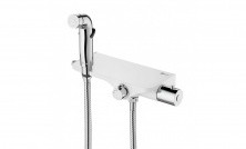 LEMARK Смеситель Solo с гигиеническим душем, хром/белый LM7169CW