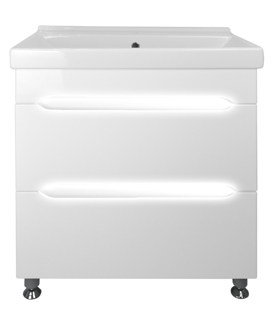 Приобрести loranto тумба напольная с раковиной арфа80/2 н , белая (cs00047915)