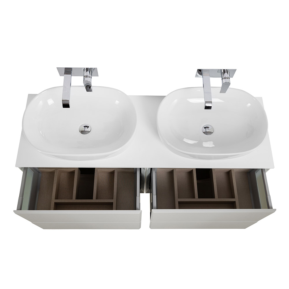 Приобрести cezares тумба со столешницей подвесная bellagio 140 см bianco opaco, белая 54714