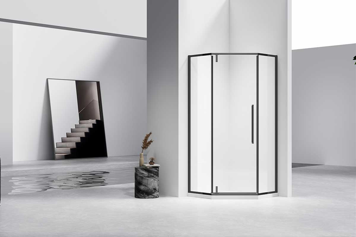 Приобрести vincea душевое ограждение slim-n 90х90 см, прозрачное, черное vsp-4sn100clb