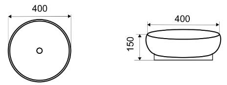 Приобрести раковина-чаша ceramalux 41 см mnc j2072