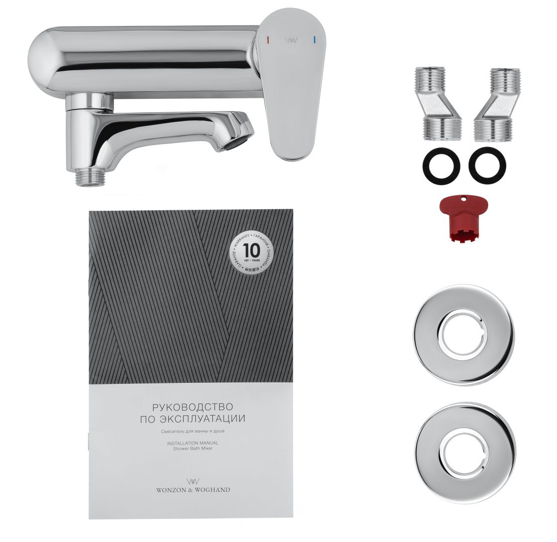 Приобрести смеситель для ванны wonzon & woghand balance, хром (ww-053101-cr)