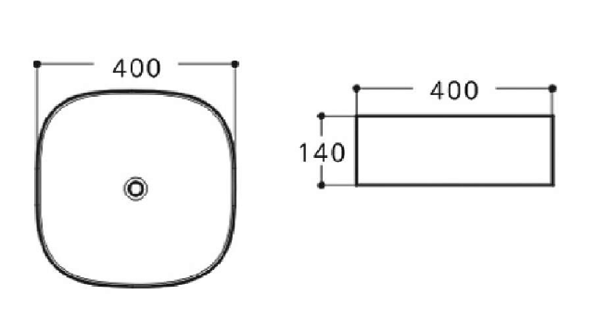 Приобрести aquanet раковина trend-1-mb 40х40 см, черный матовый