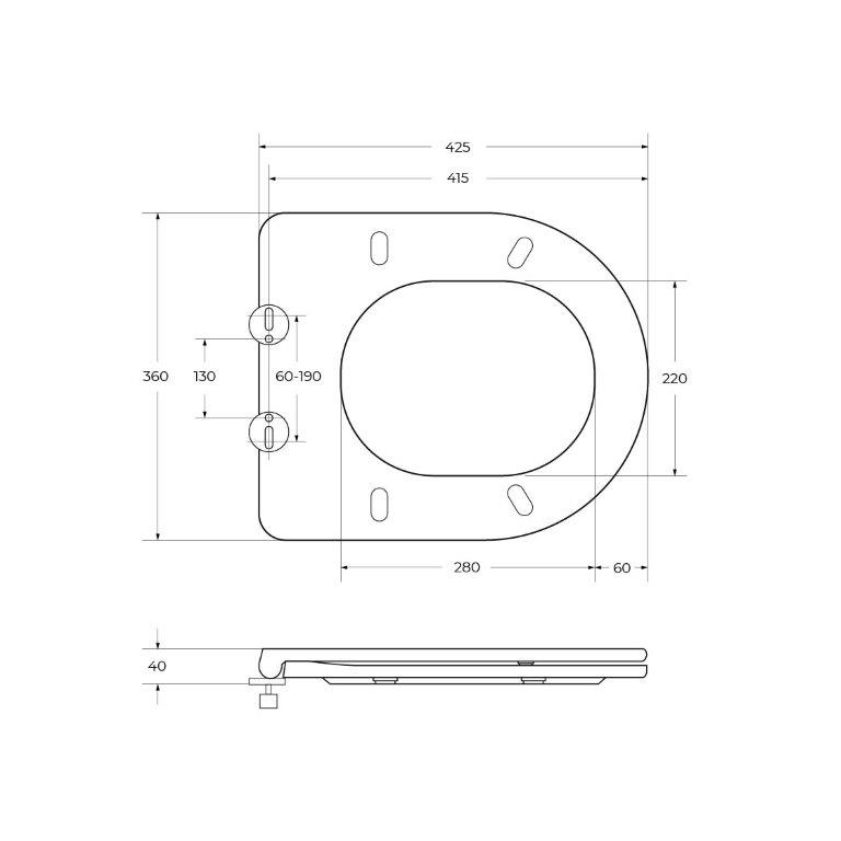 Приобрести belbagno крышка-сиденье tre, белое bb8001sc