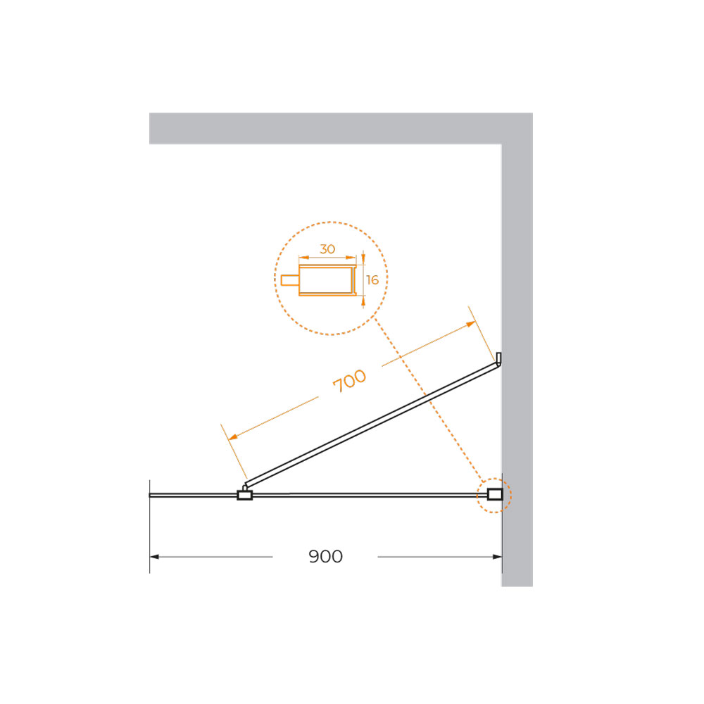 Приобрести cezares душевая перегородка liberta 90 см, черный liberta-l-1-tb-90-c-nero