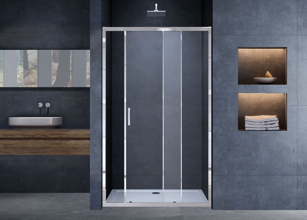 Приобрести vincea душевая дверь alpha 110 см, прозрачное, хром vds-3al110cl