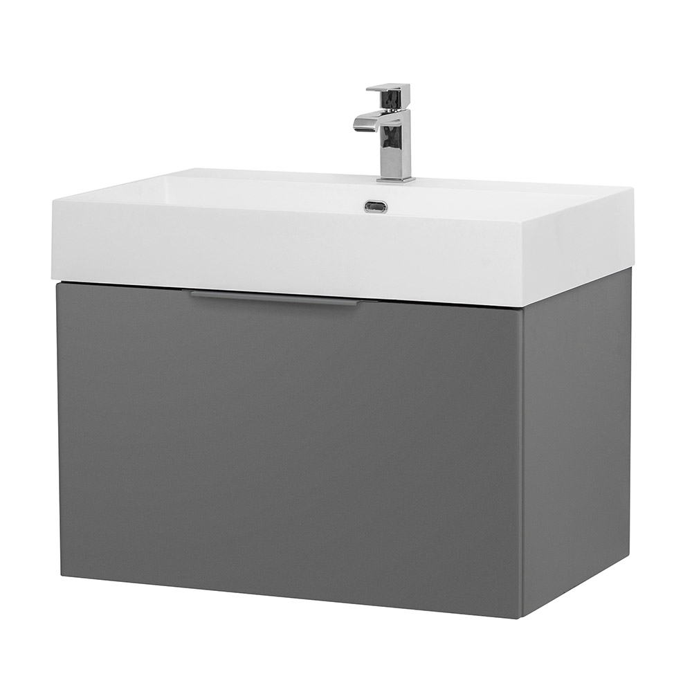 Приобрести cezares тумба подвесная с раковиной premium 70 см grigio nuvola, серая 55399