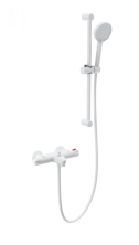 Смеситель для ванны с душевым гарнитуром и термостатом WONZON & WOGHAND, Белый матовый (WW-C2001-A-MW)