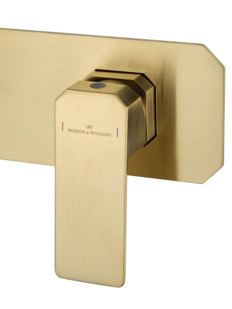 Приобрести смеситель для раковины встраиваемый wonzon & woghand diamond, брашированное золото (ww-88869011-bg)