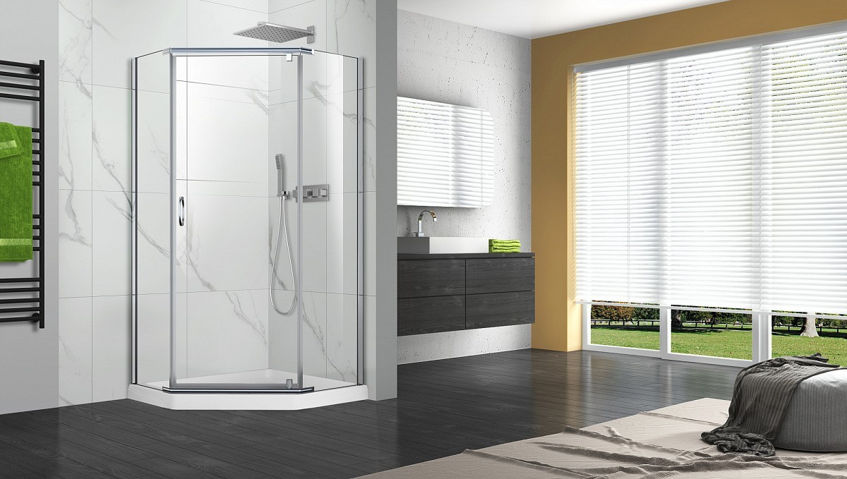 Приобрести dallas 112p душевое ограждение 100*100*200 хром, 5мм прозрачное стекло