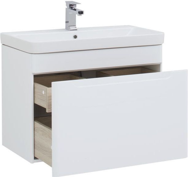 Приобрести aquanet тумба с раковиной софия 80 см, белая 00212587