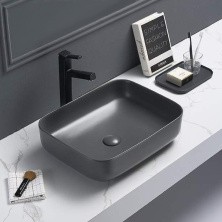 Comforty Раковина накладная T-Y9378MDH 50х41 см, графит матовая