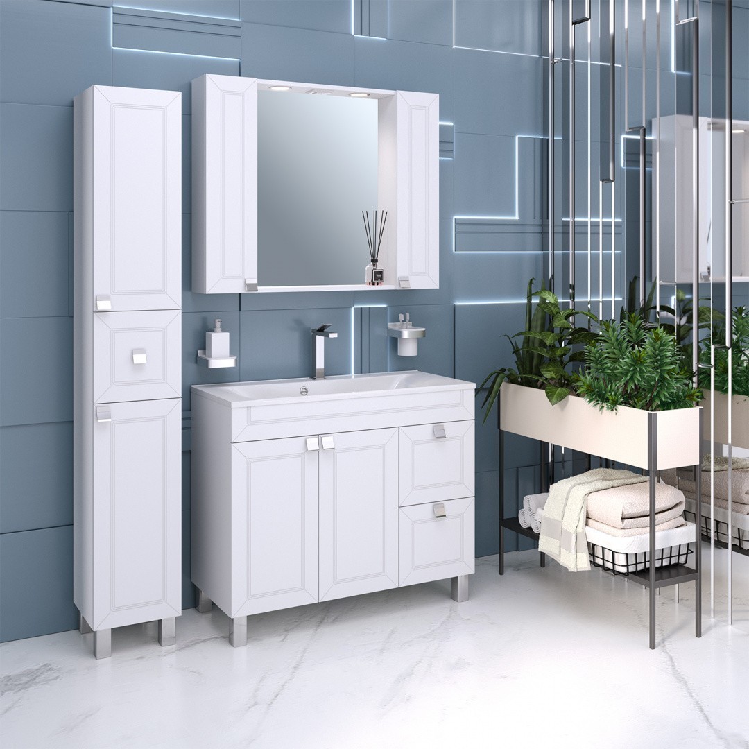 Приобрести aqua de marco тумба напольная с раковиной ostin 100см. 2 дверь 2 ящика