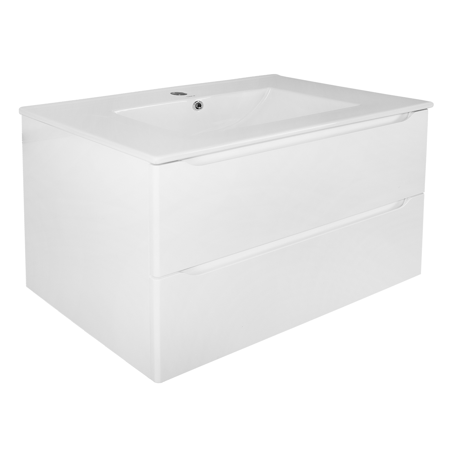 Приобрести loranto тумба подвесная с раковиной арфа new 80/2 80х54 см, без подсветки, белая (cs00079033)