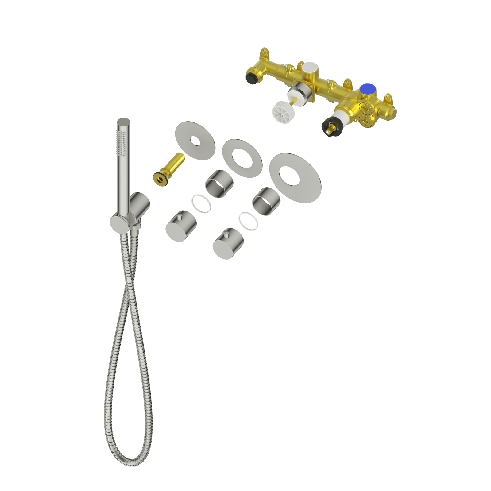 Приобрести душевая система встроенная с термостатом timo saona sx-2359/17sm золото матовое