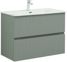 Aquanet Тумба с раковиной Джейн 90 см, мисти грин