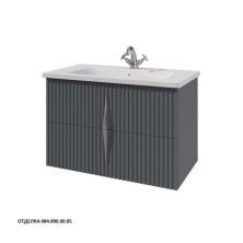 Caprigo Тумба с раковиной NOVARA 80 см, графит, эмаль 34916 3