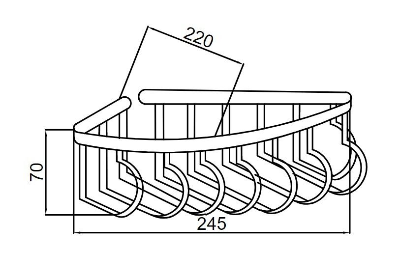 Приобрести boheme угловая полка brillante, хром 10446