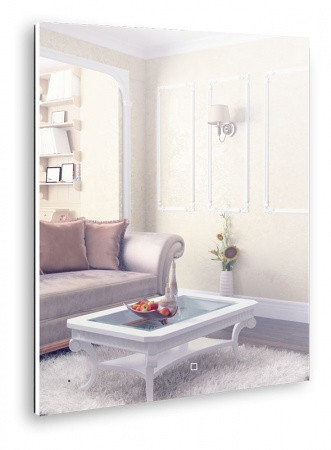 Приобрести azario зеркало алмина 600*800, белый, сенсорный выключатель, фр-1541