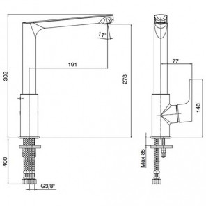 Приобрести смеситель для кухни e.c.a. luna 102118043ex