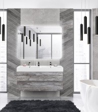 Cezares Тумба подвесная с раковиной MOLVENO 46 120 см Legno Grigio, серая MOLVENO 46-120-2C-SO-2-LG