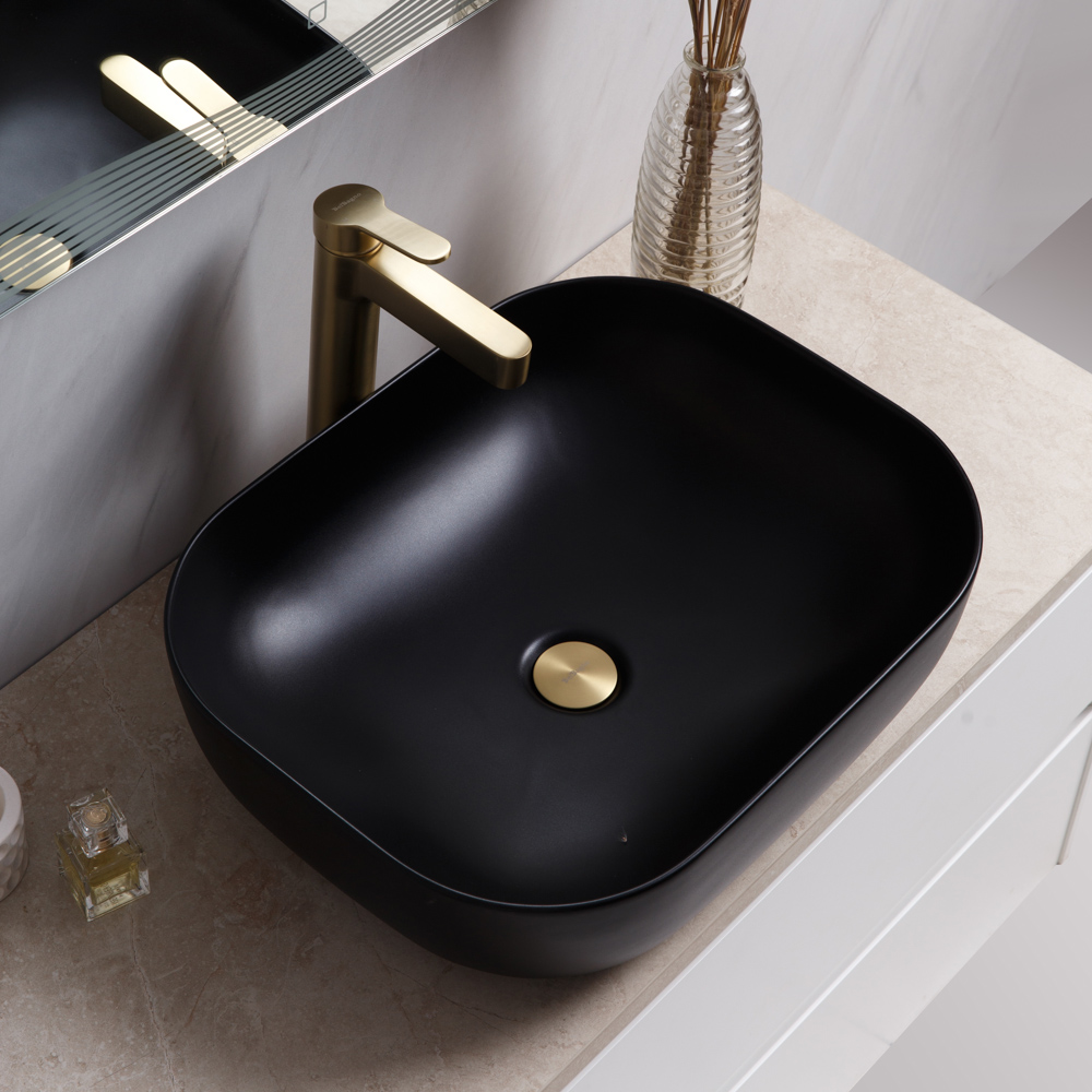 Приобрести belbagno накладная раковина 50х40 см. черная матовая bb1302-h301