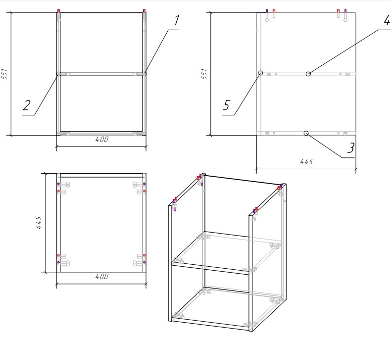 Приобрести модуль для тумбы cersanit moduo 40, дуб.