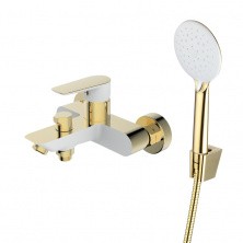 IDDIS Смеситель для ванны Cloud 212мм, белый\золото CLOWG02i02