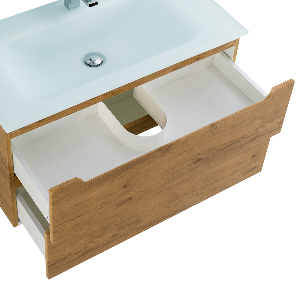 Приобрести belbagno тумба с раковиной etna 100 см, подвесная rovere nature, стеклянная раковина