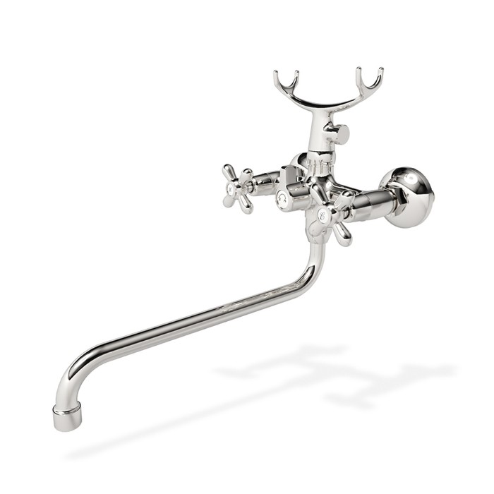 Приобрести iddis смеситель для ванны jeals 221мм, хром\белый jeasbl2i10