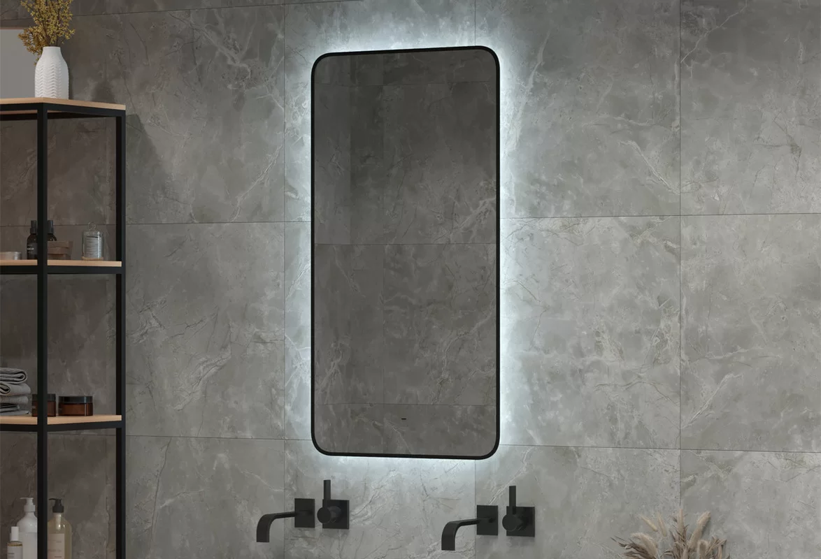 Приобрести continent зеркало с подсветкой torry 60х100 см, черное