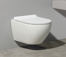 Унитаз подвесной безободковый с сиденьем CeramaLux RIMLESS CL2196 -1