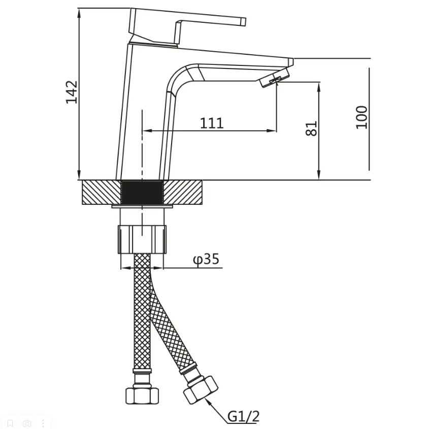 Приобрести cмеситель для раковины vieir sera, v353511g графит