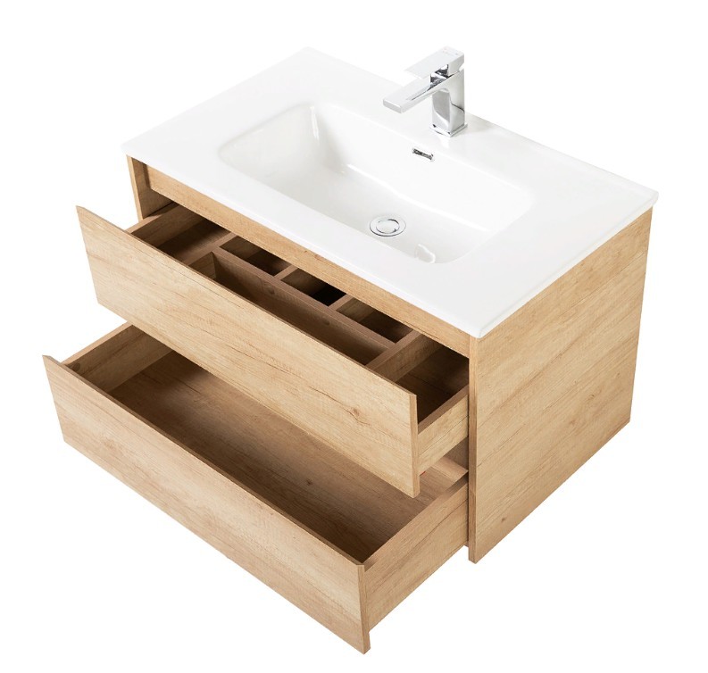 Приобрести тумба подвесная с раковиной belbagno kraft-900-2c-so-rnn 90 см, rovere nebrasca nature