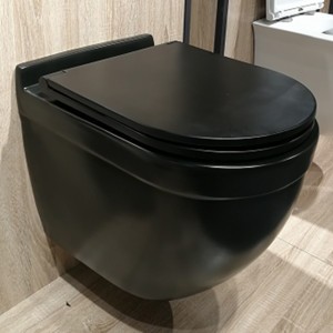 Приобрести унитаз подвесной безободковый с сиденьем ceramalux rimless 2198mb