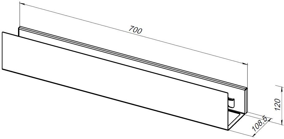 Приобрести aquanet полка магнум 70x12 см черная матовая, с крючками 00302221