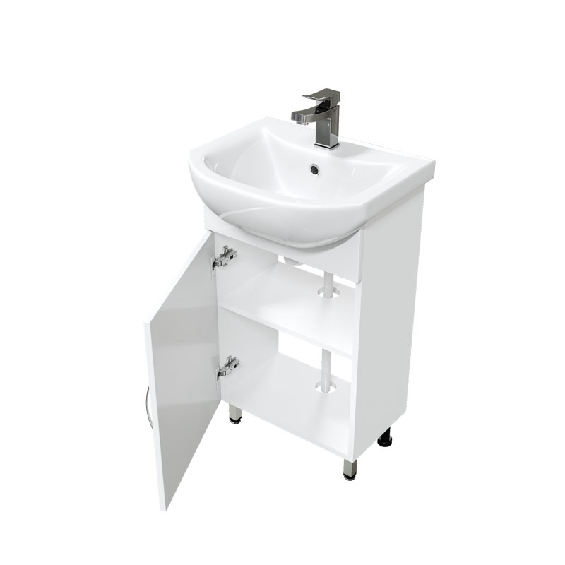 Приобрести mirsant тумба напольная nova лайт 50 см с раковиной балтика-50, белая ут000072558