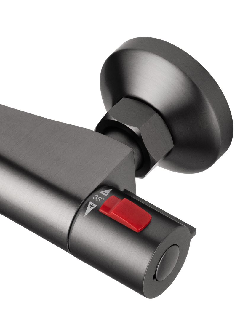 Приобрести смеситель для душа с термостатом wonzon & woghand inn 5, темный графит (ww-b2005-a-bgg)