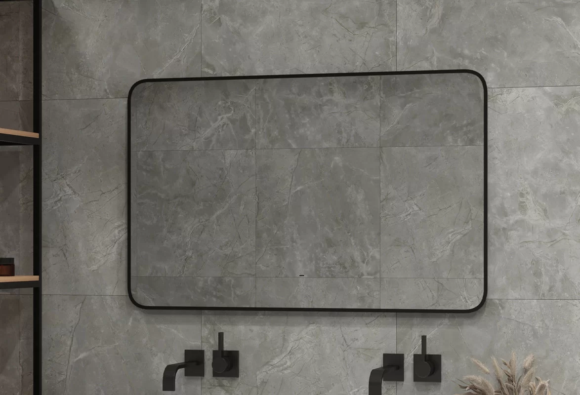 Приобрести continent зеркало с подсветкой torry 100х70 см, черное