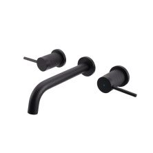 Vincea Смеситель для раковины Groove, настенный, черный матовый VBFW-4G1MB