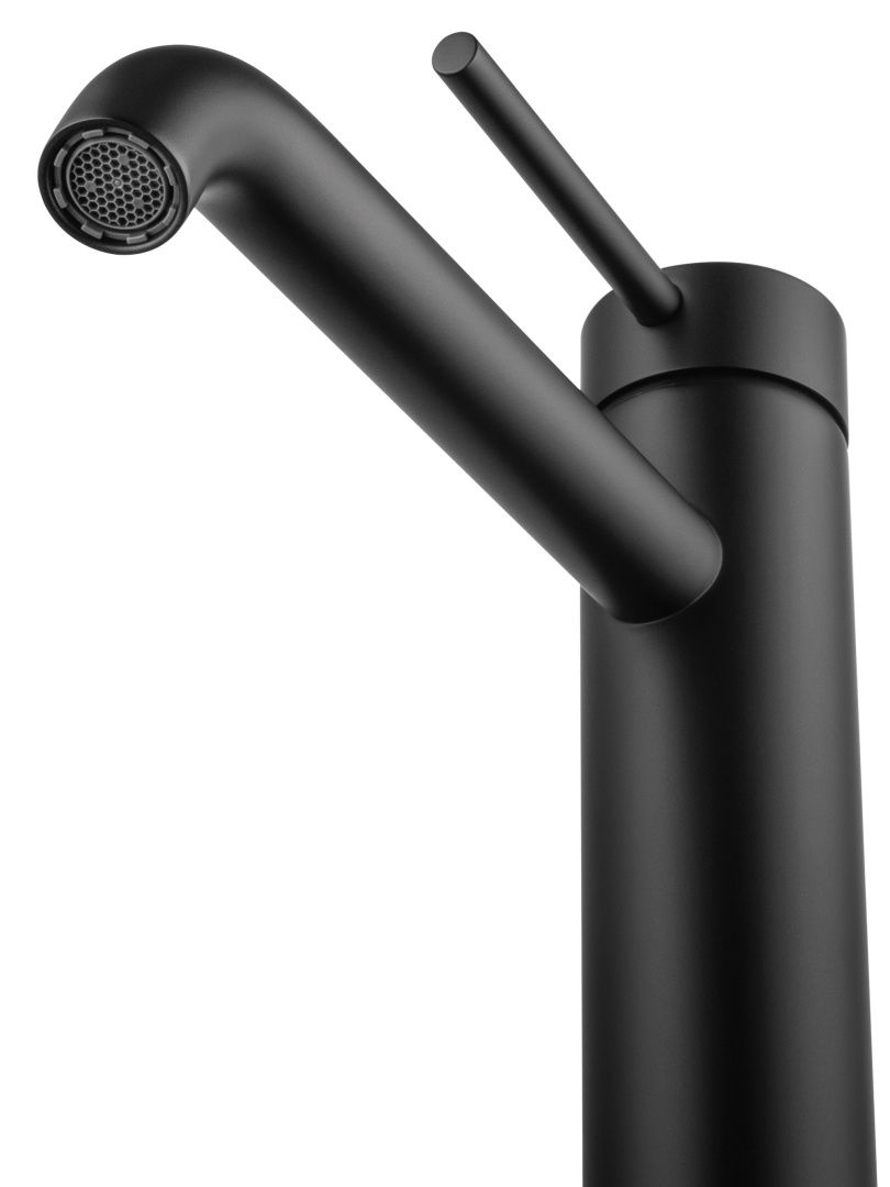 Приобрести смеситель для раковины высокий wonzon & woghand stick, черный матовый (ww-88239017-mb)