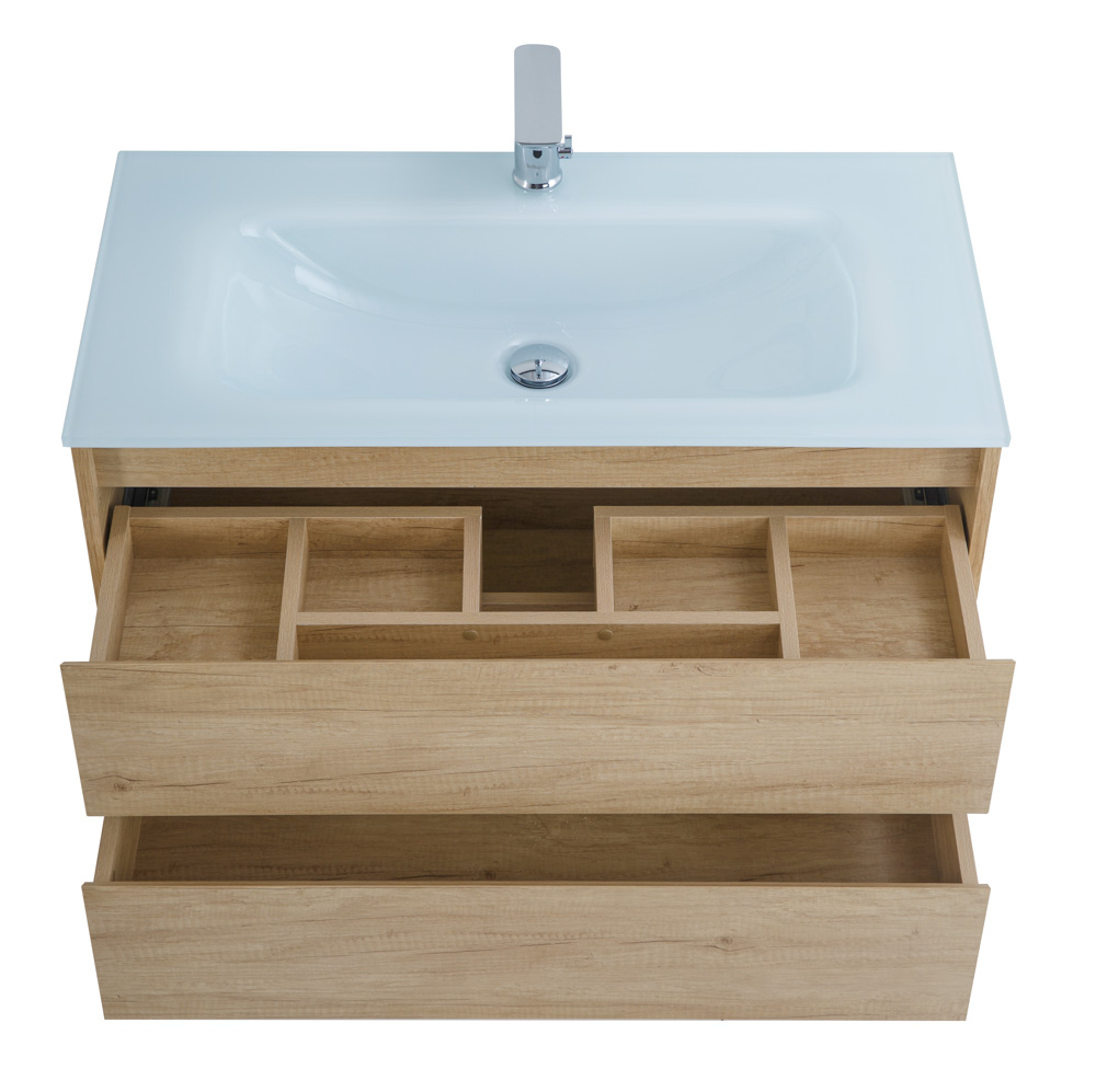 Приобрести belbagno тумба с раковиной kraft 90 см, подвесная rovere nebrasca nature, стеклянная раковина