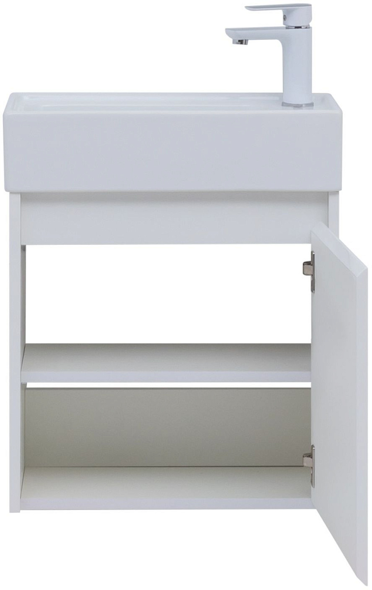 Приобрести aquanet тумба с раковиной nova lite 50 см, белая глянец (1 дверца)